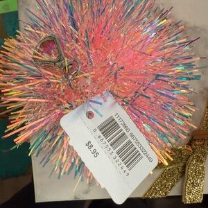 Bath and body works Colorful Tinsel Pom Pom Keychain